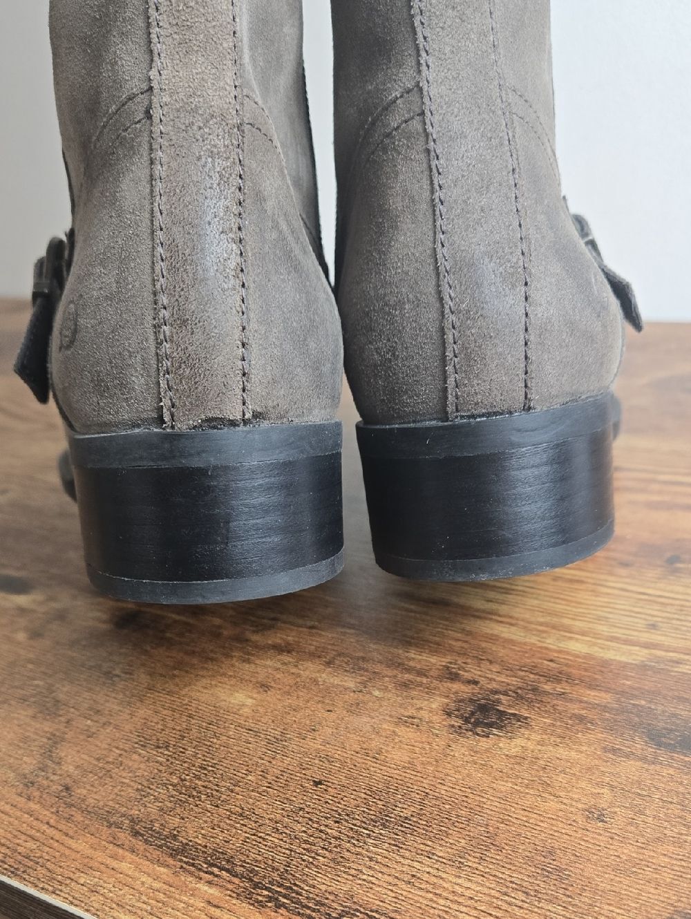 Born Chesire Gray Suede Tall Riding Boot Women Sz 9 Euro Boho Farmcore Cabincore - Picture 6 of 11